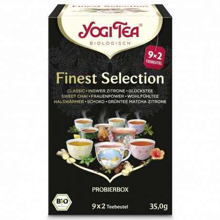 Arbatų rinkinys "Finest Selection", ekologiškas, Yogi Tea, 18 pakelių