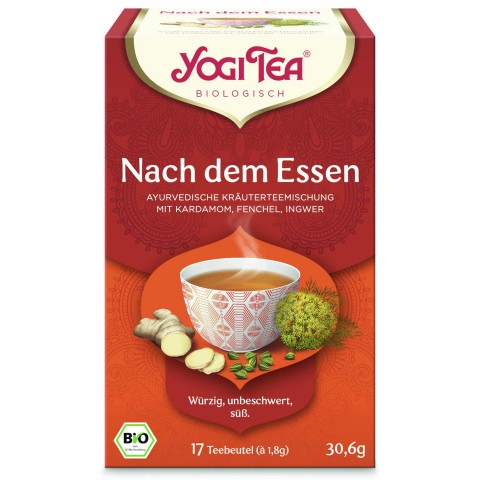 Prieskoninė ajurvedinė arbata virškinimui Stomach Ease, ekologiška, Yogi Tea, 17 pakelių