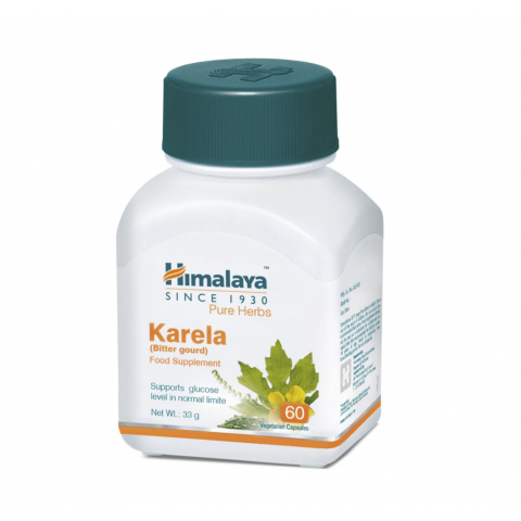 Kartusis melionas Karela, Himalaya, 60 kapsulių