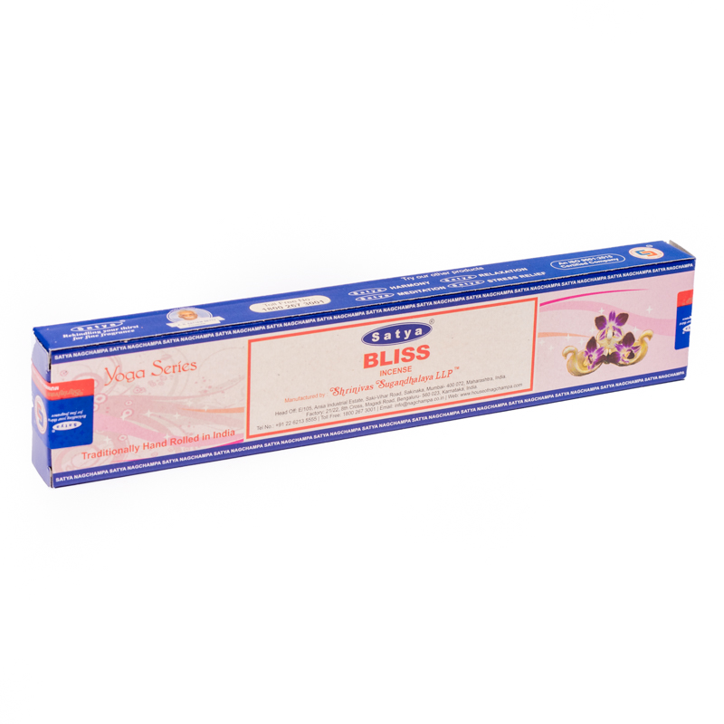 Smilkalų lazdelės Nag Champa Bliss, Satya,15 g Smilkalų lazdelės Nag Champa Bliss, Satya,15 g