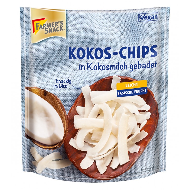 Kokosų traškučiai, Farmer's Snack, 100g Kokosų traškučiai, Farmer's Snack, 100g