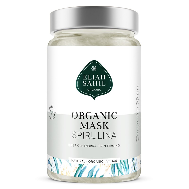 Ekologiška veido kaukė Spirulina, Eliah Sahil, 100g Ekologiška veido kaukė Spirulina, Eliah Sahil, 100g
