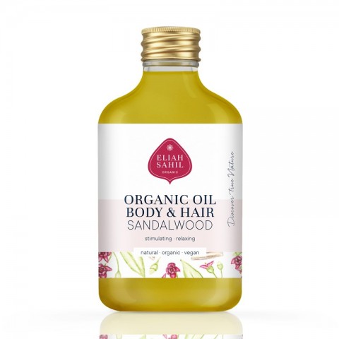 Organic hair and body oil Almond Sandalwood, Eliah Sahil, 100ml