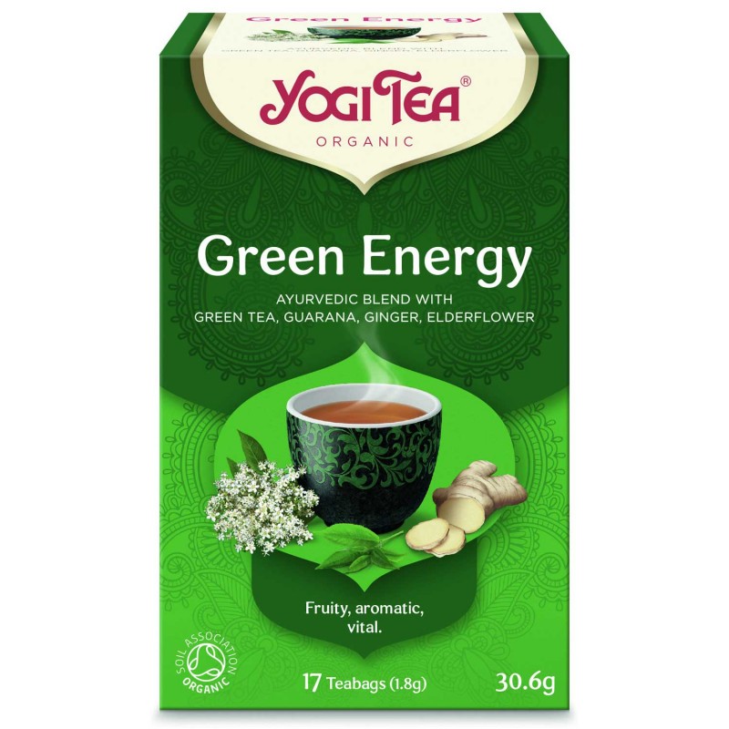 Зеленый пряный чай Green Energy, Yogi Tea, 17 пакетиков