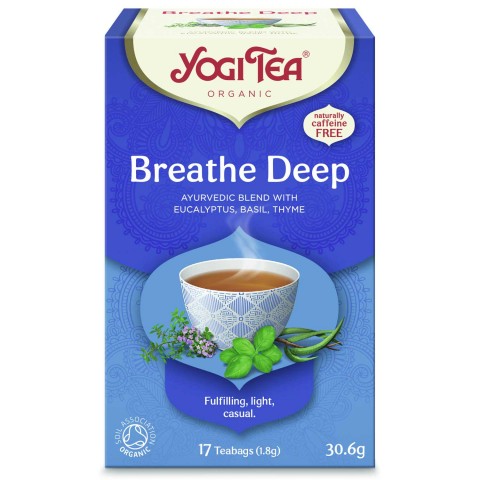 Prieskoninė arbata Breathe Deep, ekologiška, Yogi Tea, 17 pakelių