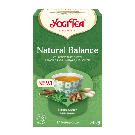 Prieskoninė natūralaus balanso arbata Natural Balance, Yogi Tea, ekologiška, 17 pakelių