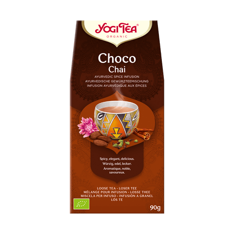 Šokoladinė prieskoninė ajurvedinė arbata, ekologiška, biri, Yogi Tea, 90g