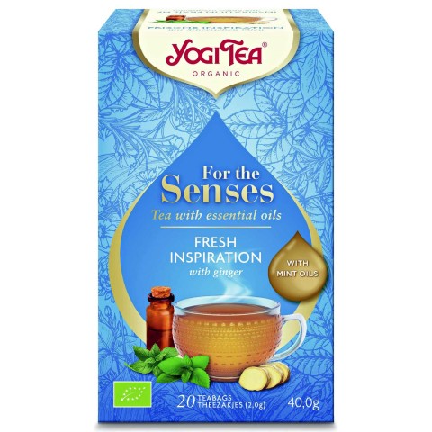Tea with essential oils Fresh Inspiration, Yogi Tea, 20 packets