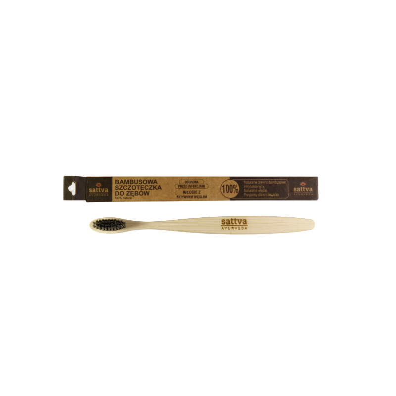 Bambukinis dantų šepetėlis vidutinio minkštumo, Sattva Ayurveda