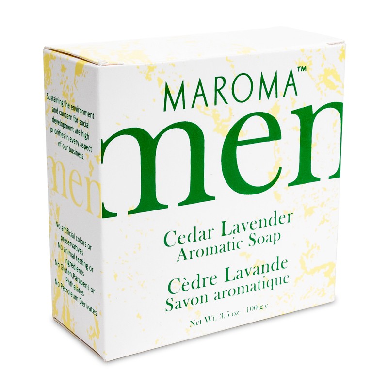 Vyriškas muilas su levandomis ir kedru Cedar Lavender, Maroma, 100g Vyriškas muilas su levandomis ir kedru Cedar Lavender, Maroma, 100g