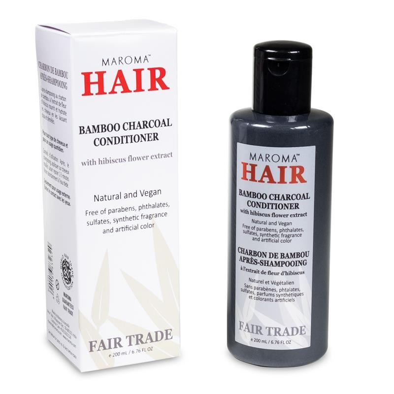 Bambuko anglies plaukų kondicionierius su kinrože, Maroma, 200ml Bambuko anglies plaukų kondicionierius su kinrože, Maroma, 200ml