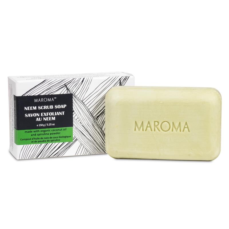 Muilas kūno šveitimui su nimbamedžiu Neem, Maroma, 150g Muilas kūno šveitimui su nimbamedžiu Neem, Maroma, 150g
