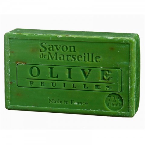 Натуральное мыло с листьями оливы Olive Leaves, Savon de Marseille, 100г