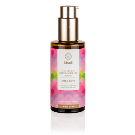 Kūno odos aliejus Rose Love Elixir, Khadi Naturprodukte, 100ml