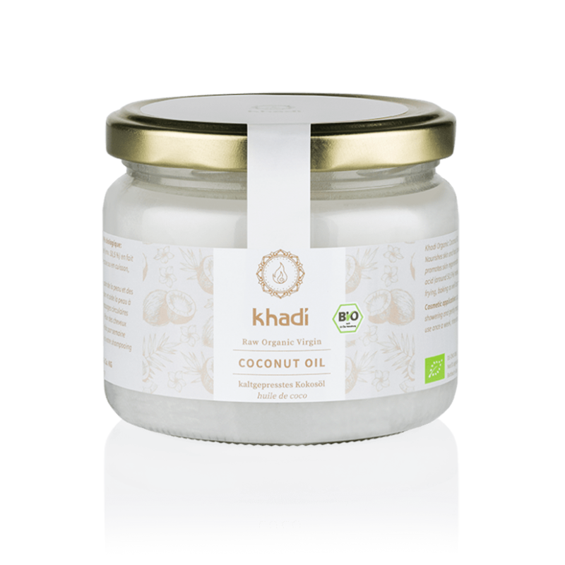 Šalto spaudimo nerafinuotas kokosų aliejus Coconut Oil, Khadi, 100ml Šalto spaudimo nerafinuotas kokosų aliejus Coconut Oil, Khadi, 100ml