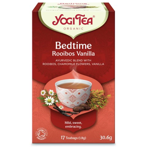 Raudonoji Rooibos arbata vakarui su vanile Bedtime, ekologiška, 17 pakelių
