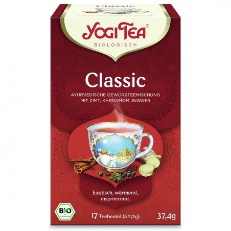 Klasikinė prieskoninė jogų arbata Classic, Yogi Tea, ekologiška, 17 pakelių