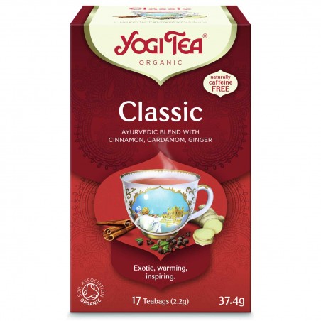 Klasikinė prieskoninė jogų arbata Classic, Yogi Tea, ekologiška, 17 pakelių