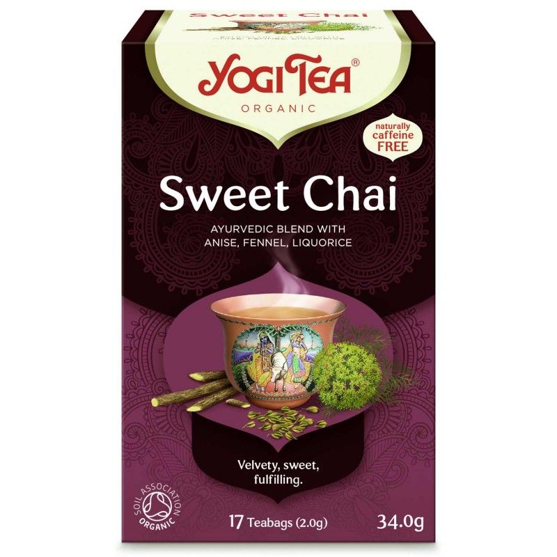 Prieskoninė arbata Sweet Chai, Yogi Tea, ekologiška, 17 pakelių Prieskoninė arbata Sweet Chai, Yogi Tea, ekologiška, 17 pakelių