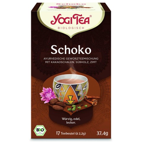 Šokoladinė  prieskoninė ajurvedinė arbata Choco, ekologiška, Yogi Tea, 17 pakelių