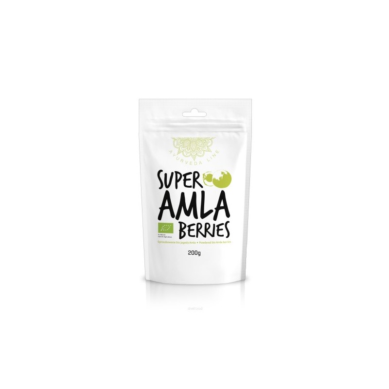 Indiškojo lapainio milteliai Super Amla, ekologiški, Ayurveda Line, 200g Indiškojo lapainio milteliai Super Amla, ekologiški, Ayurveda Line, 200g