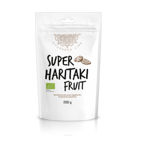 Plaukuotojo viršūklio vaisiaus milteliai Super Haritaki Fruit, ekologiški, Ayurveda Line, 200g