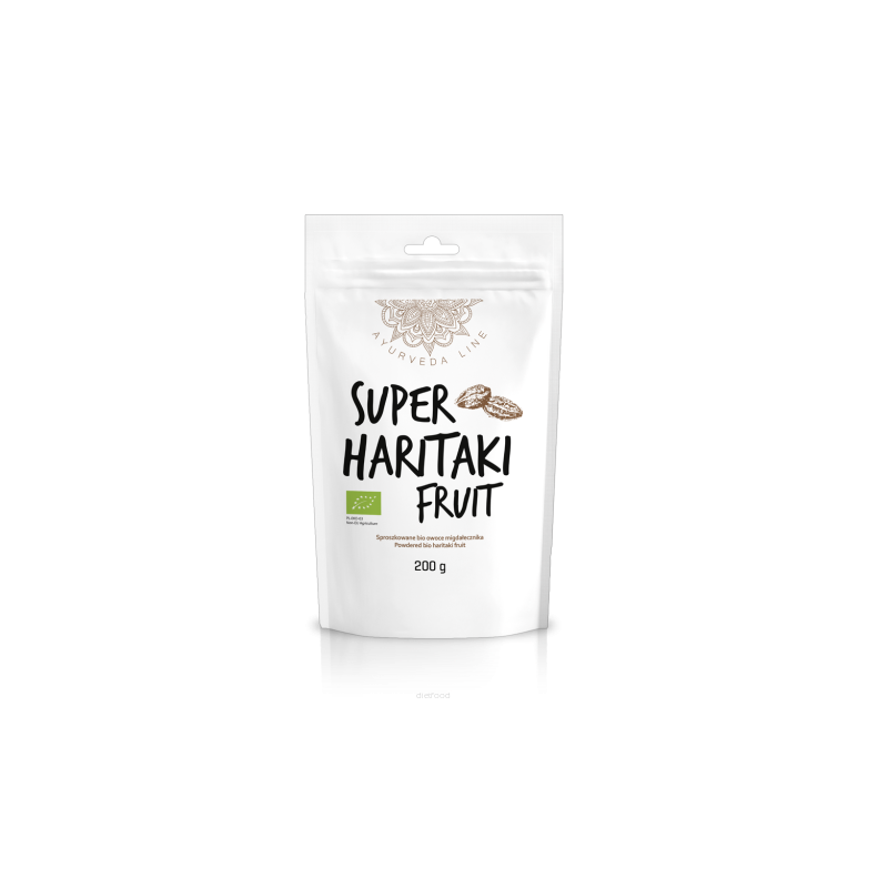 Plaukuotojo viršūklio vaisiaus milteliai Super Haritaki Fruit, ekologiški, Ayurveda Line, 200g