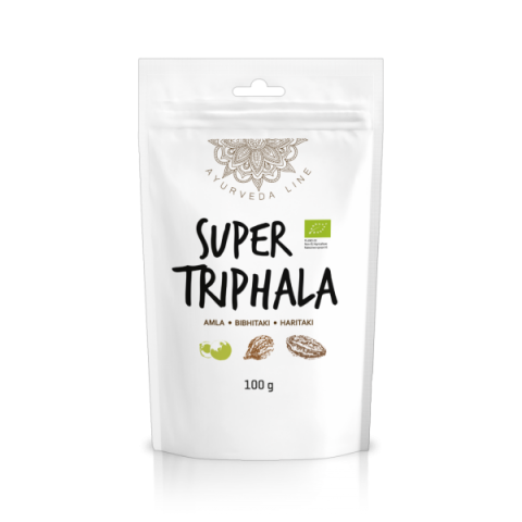 Trifala milteliai Super Triphala, ekologiški, Ayurveda Line, 100g