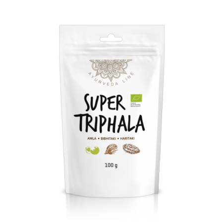 Trifala milteliai Super Triphala, ekologiški, Ayurveda Line, 100g