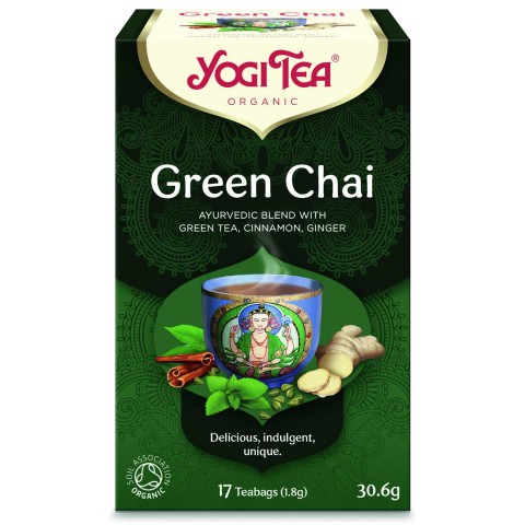 Зеленый чай с пряностями Green Chai, Yogi Tea, 17 пакетиков