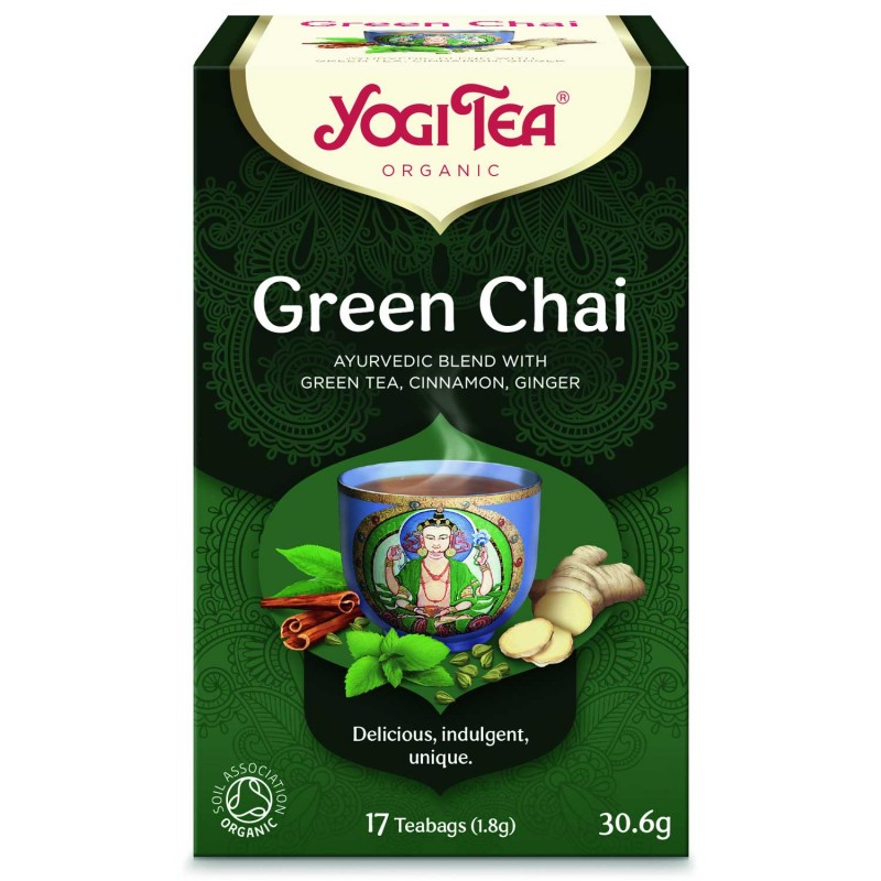 Žalioji prieskoninė arbata Green Chai, Yogi Tea, 17 pakelių Žalioji prieskoninė arbata Green Chai, Yogi Tea, 17 pakelių