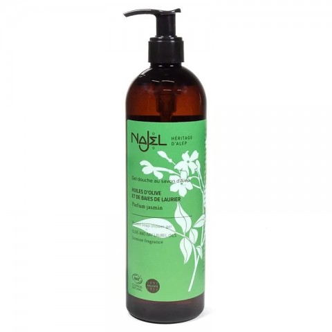 Organic shower gel for washing with jasmine Aleppo, Najel, 500ml