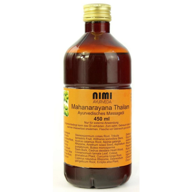 Atpalaiduojantis masažo aliejus sąnariams Mahanarayana Thailam, Nimi Ayurveda, 450 ml Atpalaiduojantis masažo aliejus sąnariams Mahanarayana Thailam, Nimi Ayurveda, 450 ml