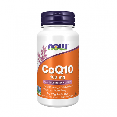 Food supplement with hawthorn berries CoQ10 100mg, NOW, 90 capsules