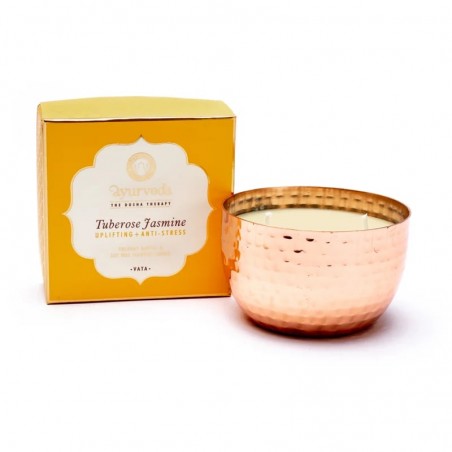 Augalinio vaško kvepianti žvakė indelyje Vata Tuberose Jasmine 2 Wick