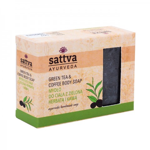 Muilas su žaliąja arbata ir kava Green Tea & Coffee, Sattva Ayurveda, 125g