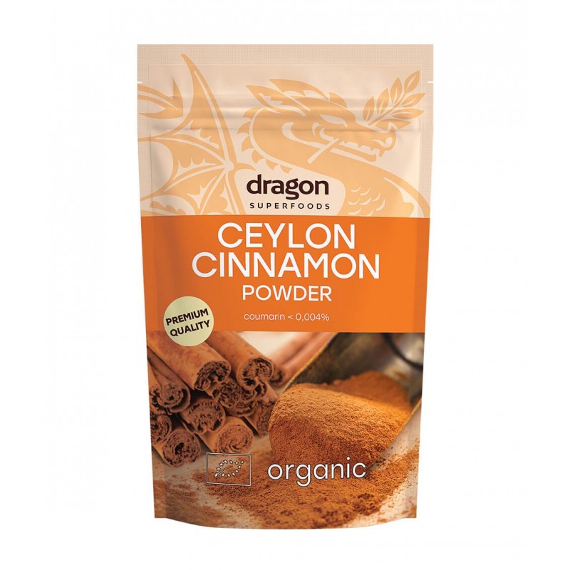 Maltas Ceylono cinamonas, ekologiškas, Dragon Superfoods, 150g