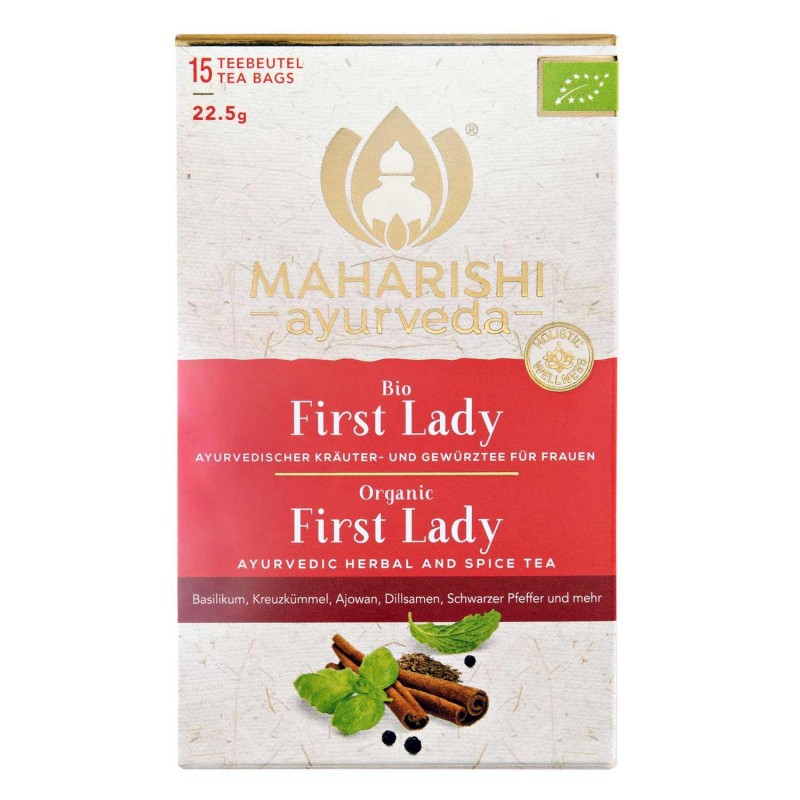 Ajurvedinė žolelių ir prieskonių arbata moterims First Lady, Maharishi Ayurveda, 15 pakelių Ajurvedinė žolelių ir prieskonių arbata moterims First Lady, Maharishi Ayurveda, 15 pakelių