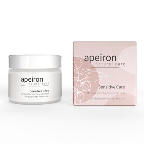Veido kremas jautrios odos priežiūrai Sensitive Care, Apeiron, 50 ml
