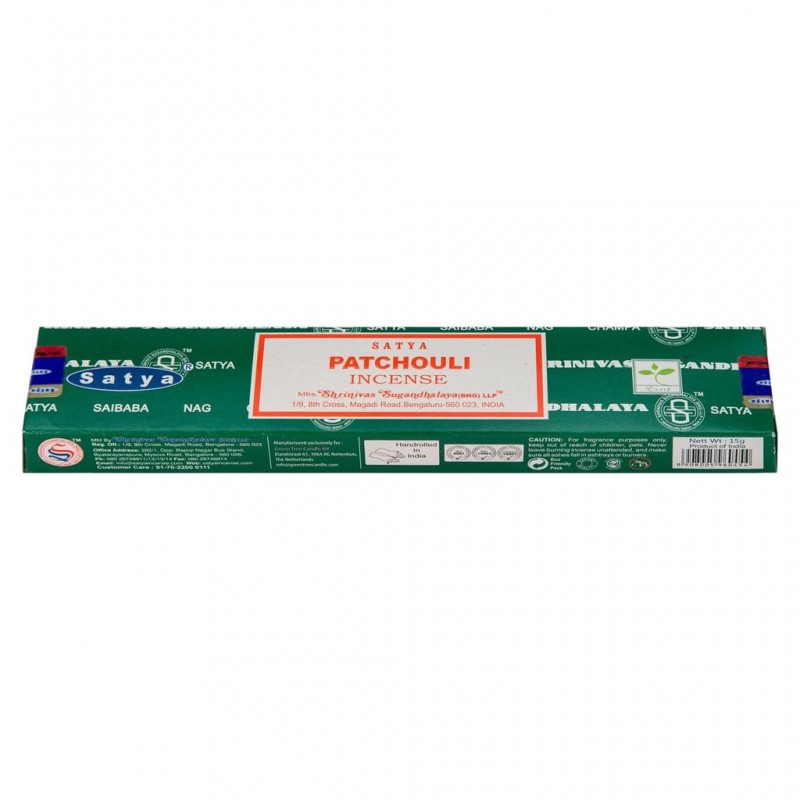 Smilkalų lazdelės Patchouli, Satya, 15g Smilkalų lazdelės Patchouli, Satya, 15g