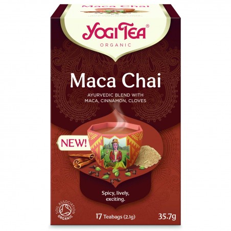Prieskoninė arbata su peruvine pipirine Maca, Yogi Tea, 17 pakelių