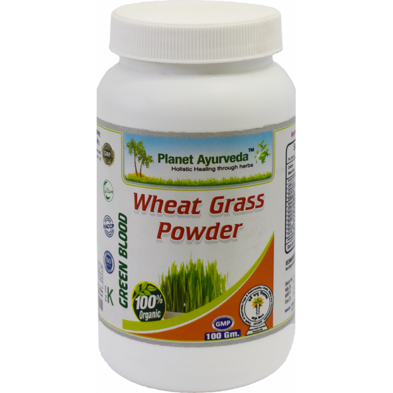 Kviečių želmenų milteliai Wheat Grass, Planet Ayurveda, 100g Kviečių želmenų milteliai Wheat Grass, Planet Ayurveda, 100g
