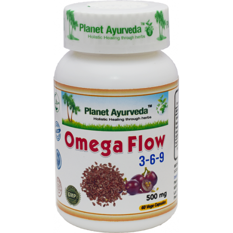 Пищевая добавка Omega Flow 3-6-9, Planet Ayurveda, 60 капсул