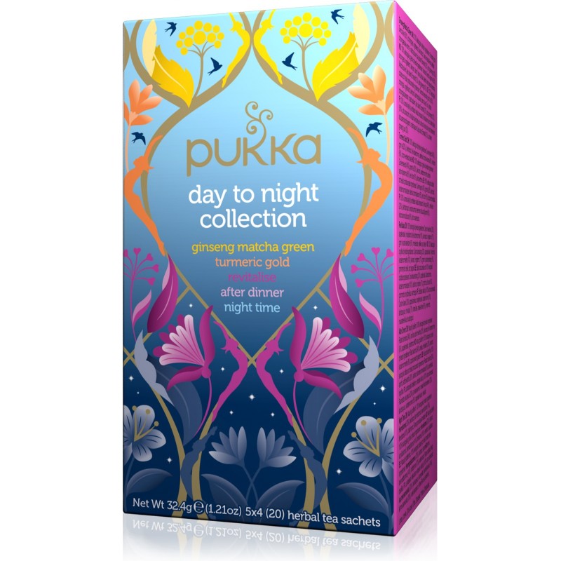 Arbatų visai dienai kolekcija Day To Night, ekologiška, Pukka, 20 pakelių Arbatų visai dienai kolekcija Day To Night, ekologiška, Pukka, 20 pakelių