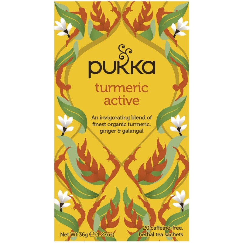 Stimuliuojanti arbata Turmeric Active, ekologiška, Pukka, 20 pakelių