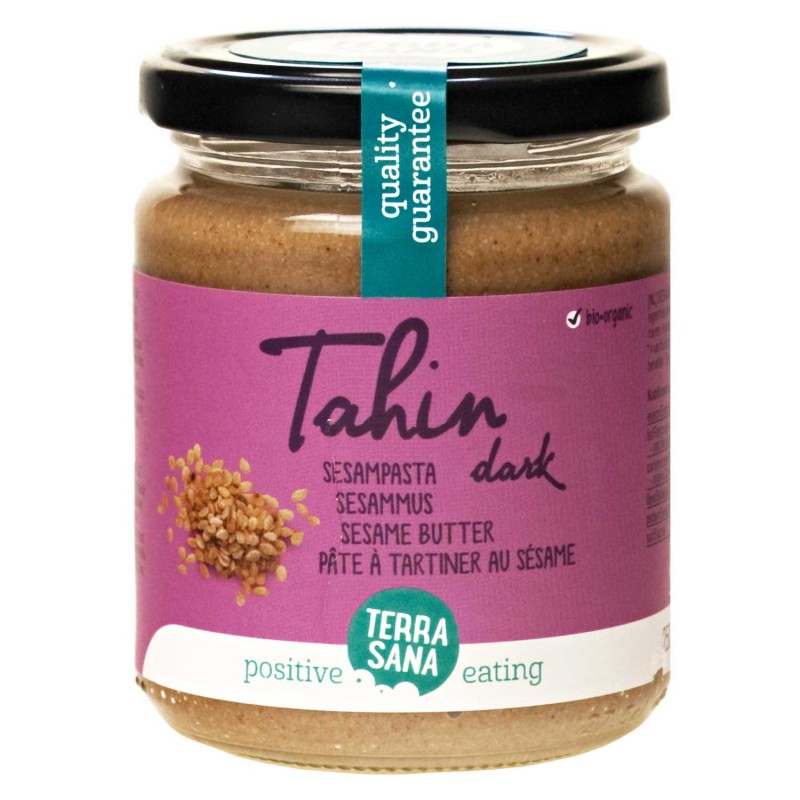 Tamsi sezamų pasta TAHINI, ekologiška, Terra Sana, 250 g Tamsi sezamų pasta TAHINI, ekologiška, Terra Sana, 250 g