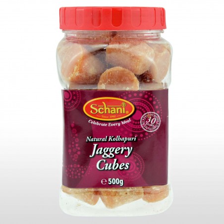 Nerafinuotas cukranendrių cukrus kubeliais Jaggery Cubes, Schani, 500 g