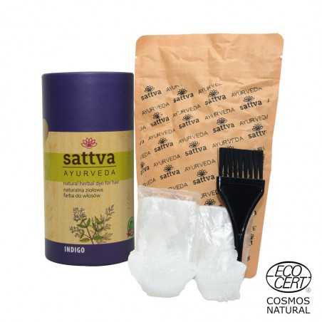 Vegetable blue black hair dye Indigo, Sattva Ayurveda, 150g