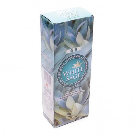 Baltojo šalavijo smilkalų lazdelės šešiakampyje White Sage, GR, 20g