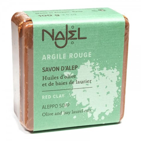 Отшелушивающее мыло Aleppo с красной глиной, Najel, 100г